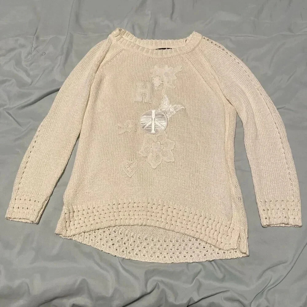 tommy hilfiger top womens sweater Medium Patches